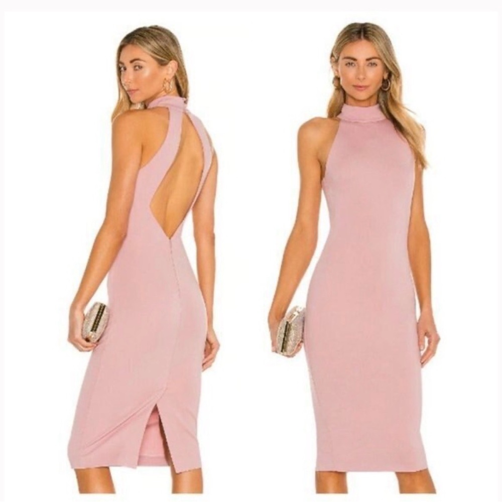 NBD Blush Backless Midi Dress